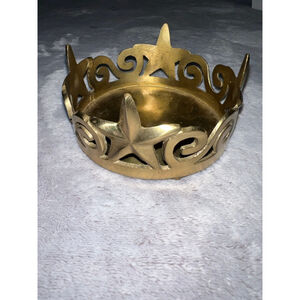 Celestial Gold Star Swirls Candle Holder One Size